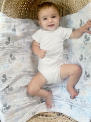 aden + anais White Anais™ Large Disney BaMinnie Mouse 100% Cotton Muslin Blankets 3 Pack - Image 2 of 6