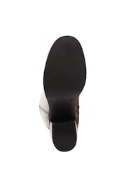 Clarks Dark Tan Brown Leather Valvestino Hi Boots - Image 7 of 7