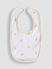 JoJo Maman Bébé Yellow Duck Embroidered Bib - Image 1 of 2