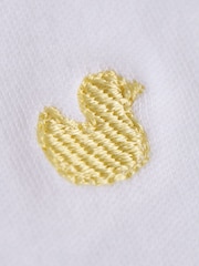 JoJo Maman Bébé Yellow Duck Embroidered Bib - Image 3 of 3