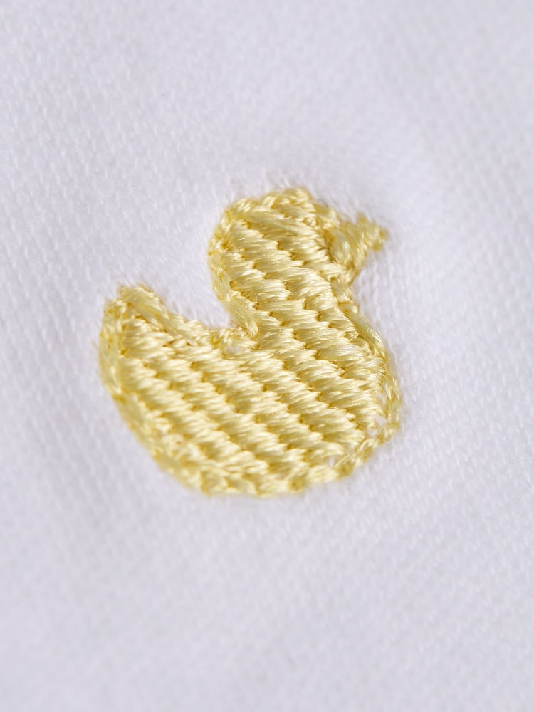 JoJo Maman Bébé Yellow Duck Embroidered Bib - Image 3 of 3