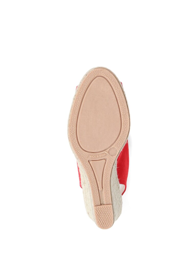 Pavers Red Peep Toe Wedge Sandals - Image 5 of 5 Pavers Red Peep Toe Wedge Sandals - Image 5 of 5