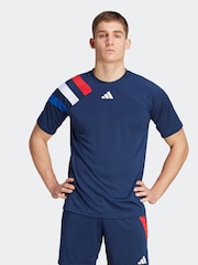 adidas Blue/Red Fortore 23 Jersey - Image 1 of 8