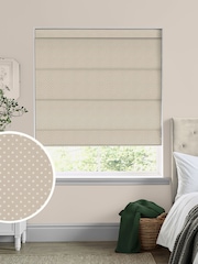 Laura Ashley Natural Louise Star Made To Measure Roman Blinds - Image 1 of 6
