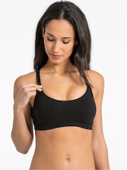 JoJo Maman Bébé Black Cotton Rich Seamless Maternity & Nursing Bra - Image 1 of 3