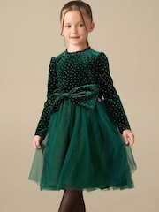 Angel & Rocket Green Elsie Velvet Tulle Dress - Image 4 of 8
