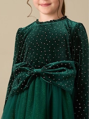 Angel & Rocket Green Elsie Velvet Tulle Dress - Image 5 of 8