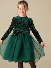 Angel & Rocket Green Elsie Velvet Tulle Dress - Image 7 of 8