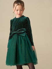 Angel & Rocket Green Elsie Velvet Tulle Dress - Image 8 of 8