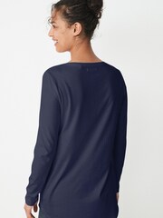 Navy 100% Cotton Tall Long Sleeve Top - Image 3 of 6