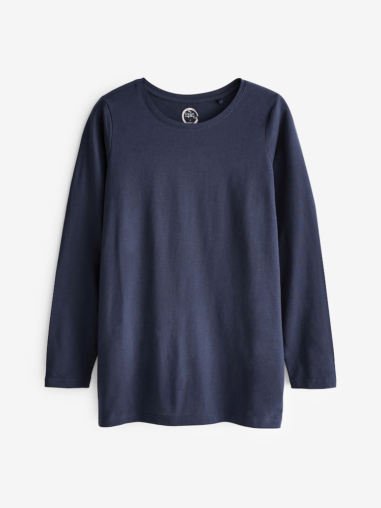 Navy 100% Cotton Tall Long Sleeve Top - Image 6 of 6