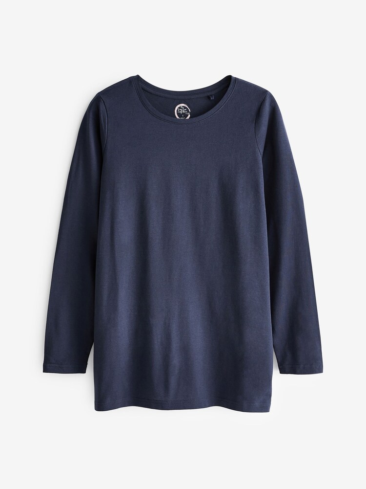 Navy 100% Cotton Tall Long Sleeve Top - Image 6 of 6 Navy 100% Cotton Tall Long Sleeve Top - Image 6 of 6