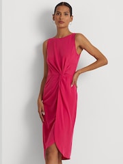Lauren Ralph Lauren Jilfina Stretch Wrap Skirt Dress - Image 3 of 7