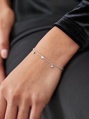 Sterling Silver Heart Chain Bracelet - Image 1 of 6