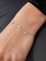 Sterling Silver Heart Chain Bracelet - Image 3 of 6
