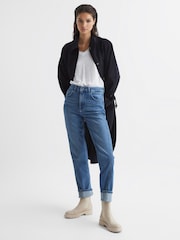 Reiss Soft Camel Thea Boots Leather Pull On Chelsea Boots - Image 2 of 6