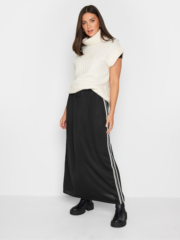 Long Tall Sally Black Stripe Panel Skirt - Image 2 of 3