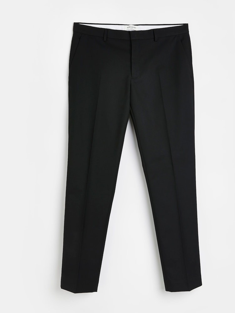 River Island Black Skinny Twill Suit Trousers - Image 4 of 4