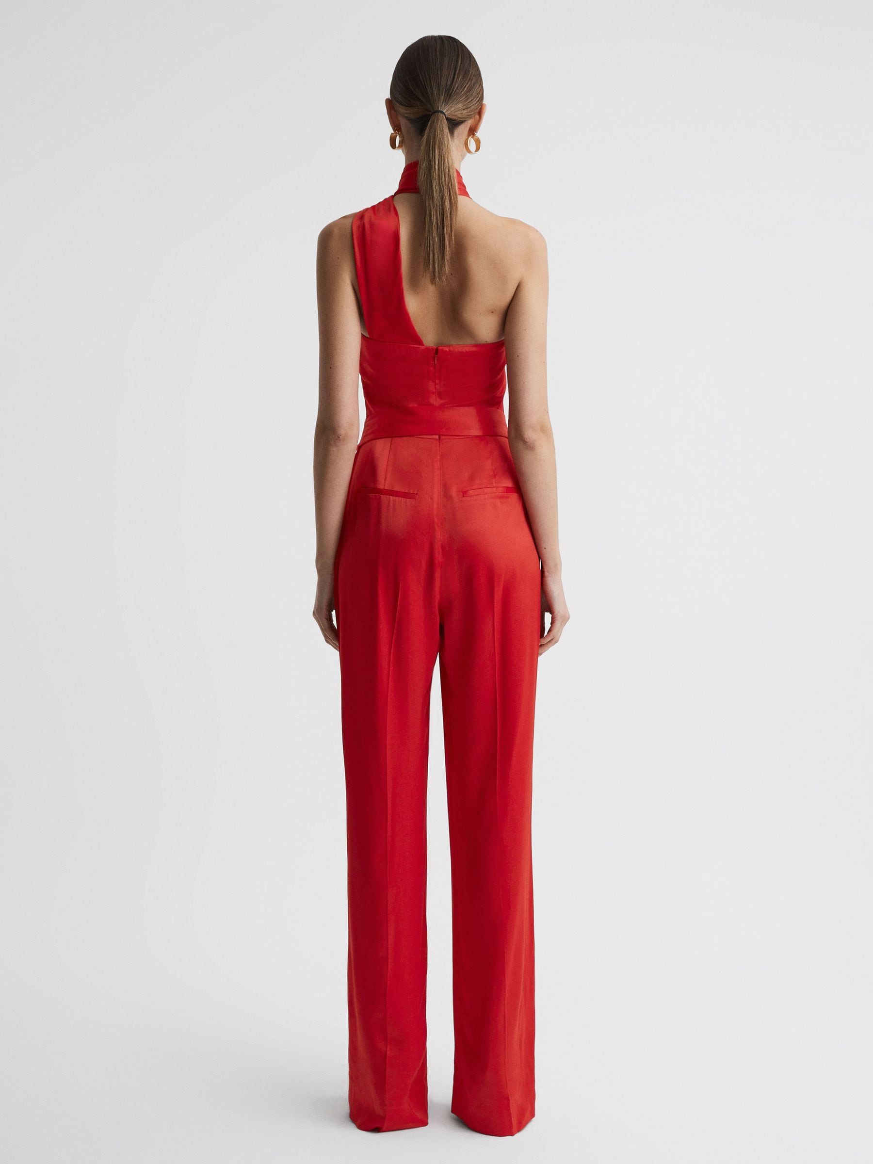 Reiss jumpsuit red new arrivals