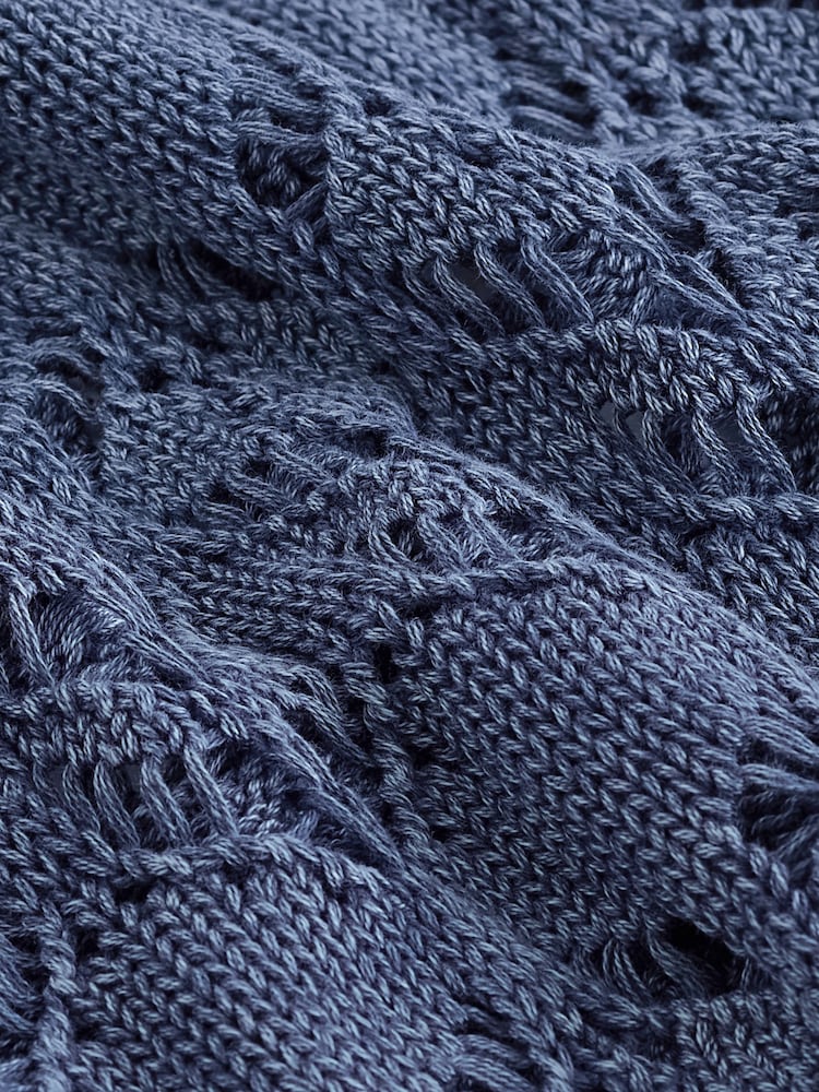 Blue Washed Off The Shoulder Jumper - Image 6 of 6