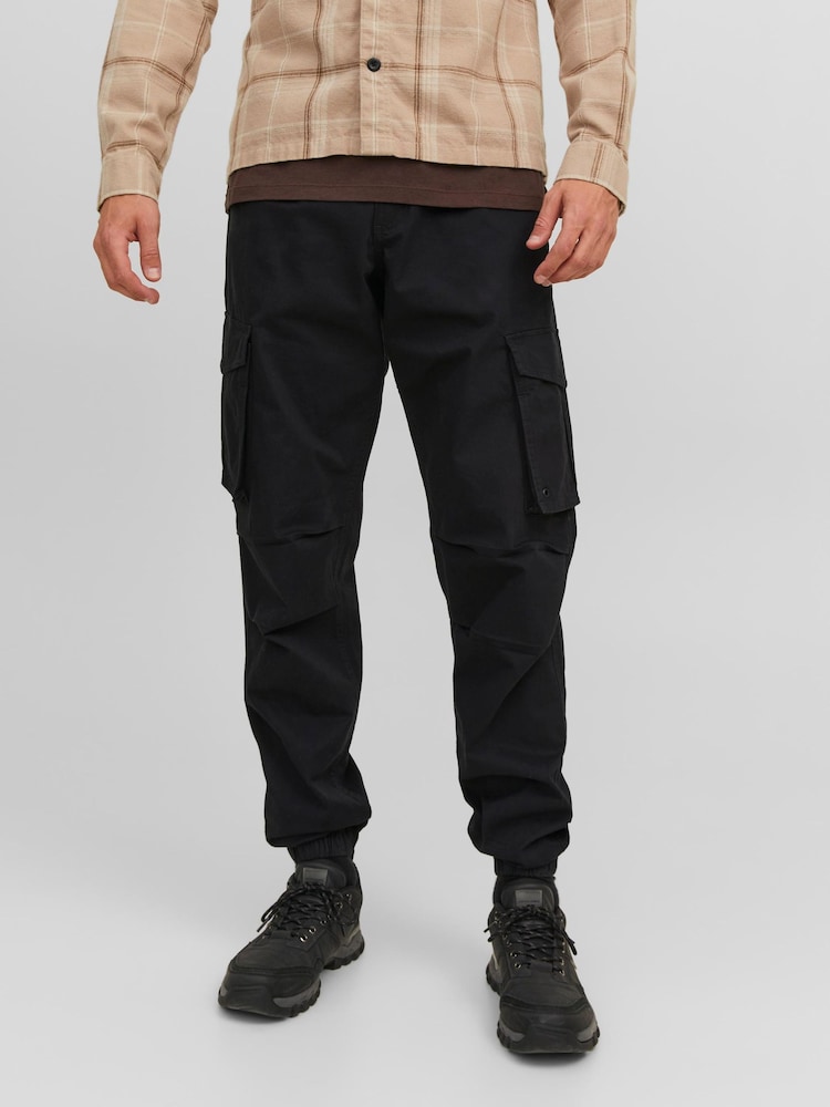 Черный - JACK & JONES брюки-карго свободного кроя - Изображение 1 из 8