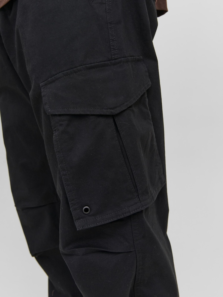 JACK & JONES Black Relaxed Fit Cargo Trousers - Image 5 of 8