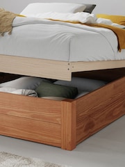 Get Laid Beds Cinnamon Ottoman Storage Square Leg Solid Wood Bed - Image 2 of 4
