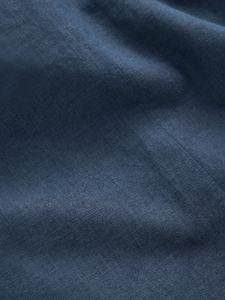 أزرق داكن أزرق - سترة بليزر تلبيس رشيق من مزيج الكتان - صورة 13 من 13 أزرق داكن أزرق - سترة بليزر تلبيس رشيق من مزيج الكتان - صورة 13 من 13