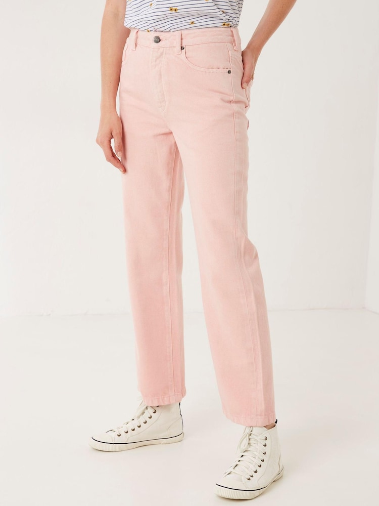 FatFace Pink Ellen Coloured Wide Leg Jeans - Image 1 of 4