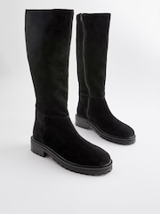 črna - Forever Comfort® Visoka kolena iz semiša gležnjarji - Slika 4 iz 7