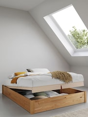 Get Laid Beds Honey Ottoman Storage No Headboard Square Leg Solid Wood Bed - Image 1 of 2