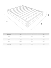 Get Laid Beds Honey Ottoman Storage No Headboard Square Leg Solid Wood Bed - Image 2 of 2