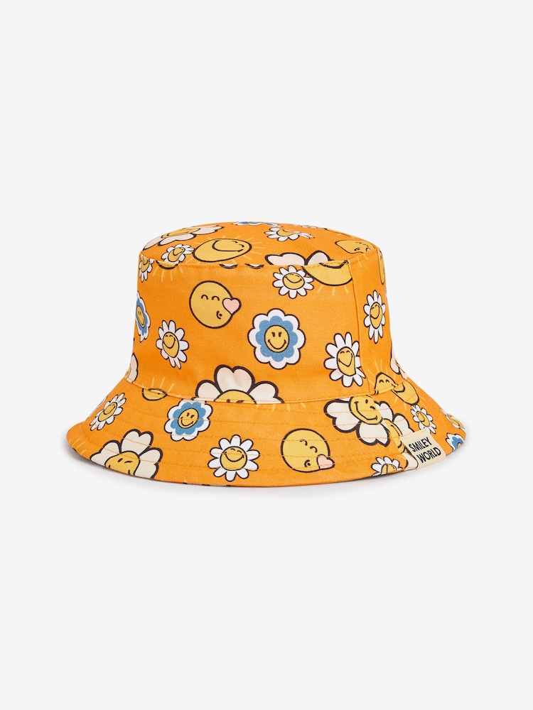 Orange Smileyworld Bucket Hat (3-16yrs) - Image 1 of 1 Orange Smileyworld Bucket Hat (3-16yrs) - Image 1 of 1