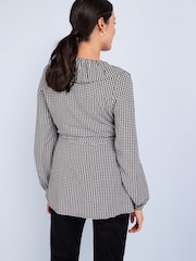 Black/White Gingham Maternity Nursing Blouse - Image 2 of 7