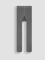 JoJo Maman Bébé Dark Grey Cotton Rich Plain Tights - Image 2 of 3