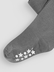 JoJo Maman Bébé Dark Grey Cotton Rich Plain Tights - Image 3 of 3