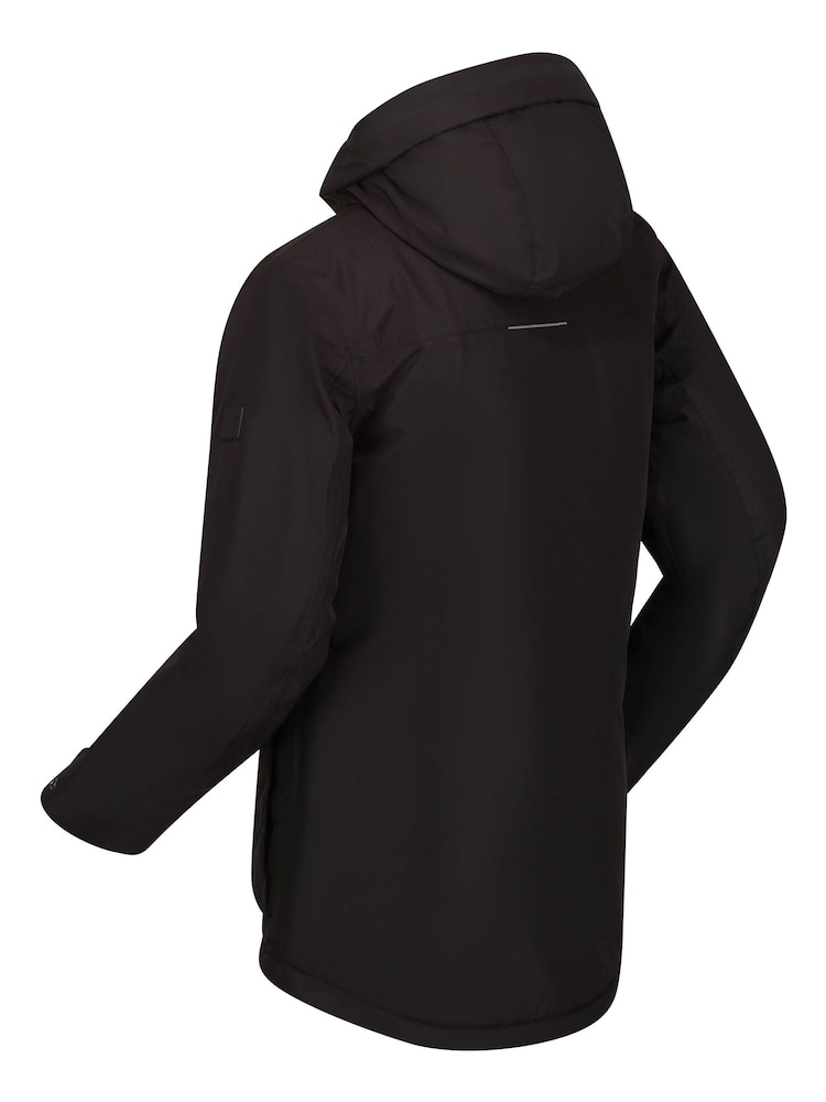 Regatta Paddrick Waterproof Insulated Black Parka Jacket - Image 7 of 7