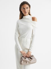 Reiss Nude Clementine Hotfix Studded Shoulder Bag - Image 2 of 7