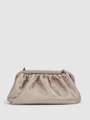 Reiss Nude Clementine Hotfix Studded Shoulder Bag - Image 4 of 7