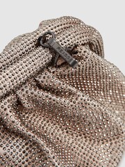 Reiss Nude Clementine Hotfix Studded Shoulder Bag - Image 6 of 7