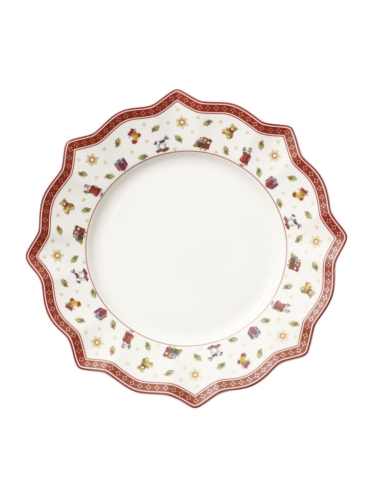 Villeroy and Boch Red Toy's Delight Christmas Dinner Plate - Image 1 of 2