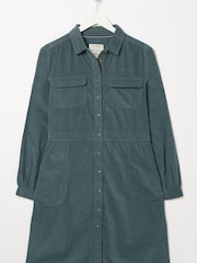 FatFace Green Tabitha Cord Shirt Dress - Image 4 of 4