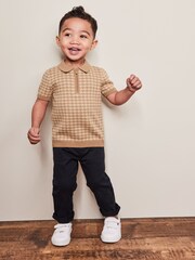 rjava - kratek rokav; s kratkimi rokavi vzorčast; z vzorcem Polo (3mths-7yrs) - Slika 2 iz 5