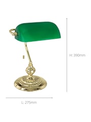 Eglo Green/Brass Banker 1 Light Glass Table Lamp - Image 4 of 5
