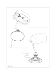 Eglo Green/Brass Banker 1 Light Glass Table Lamp - Image 5 of 5