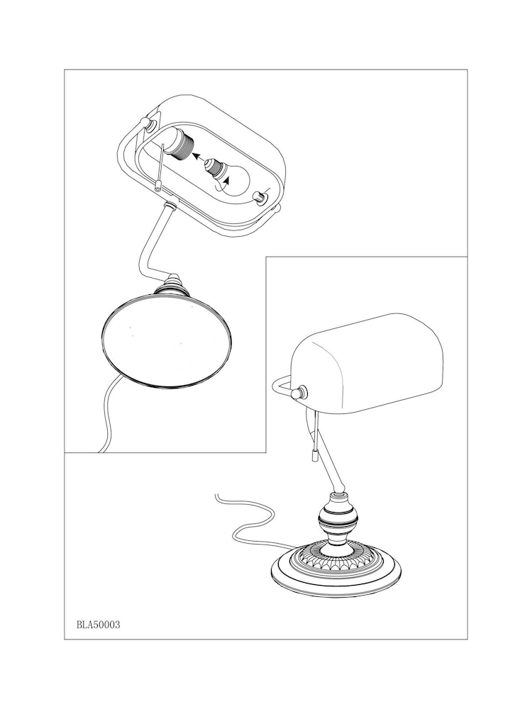 Eglo Green/Brass Banker 1 Light Glass Table Lamp - Image 5 of 5 Eglo Green/Brass Banker 1 Light Glass Table Lamp - Image 5 of 5