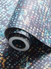Clarke & Clarke Blue Scintilla 10.05M Wallpaper - Image 2 of 2