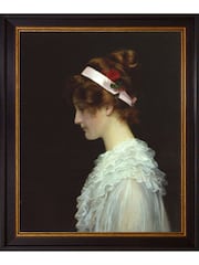 Brookpace Lascelles Black Framed Girl Portrait with Victorian Headband - Image 1 of 3