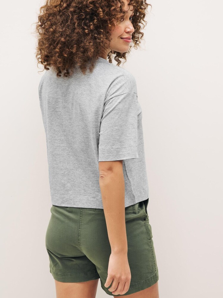 Gris - T-shirt décontracté coupe carrée - Image 3 of 5