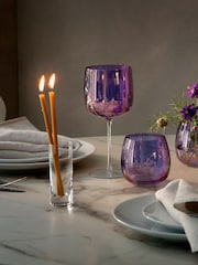 LSA International Set of 4 Purple Aurora Polar Violet Wine Glasses - Image 2 of 5